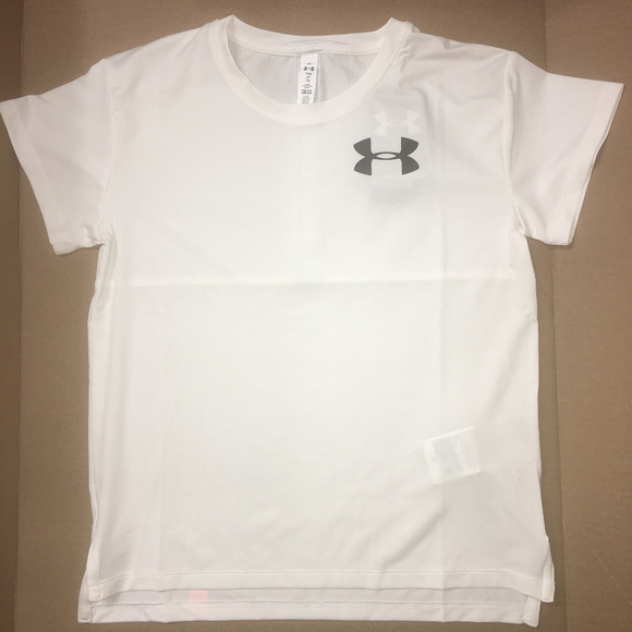 Under Armour White Tee Womes Small Size - Picture 1 of 5